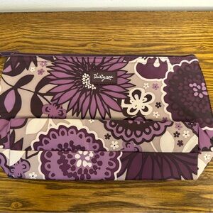 Thirty-One Thermal Zipper Pouch - Retired "Plum Awesome Blossom" Pattern